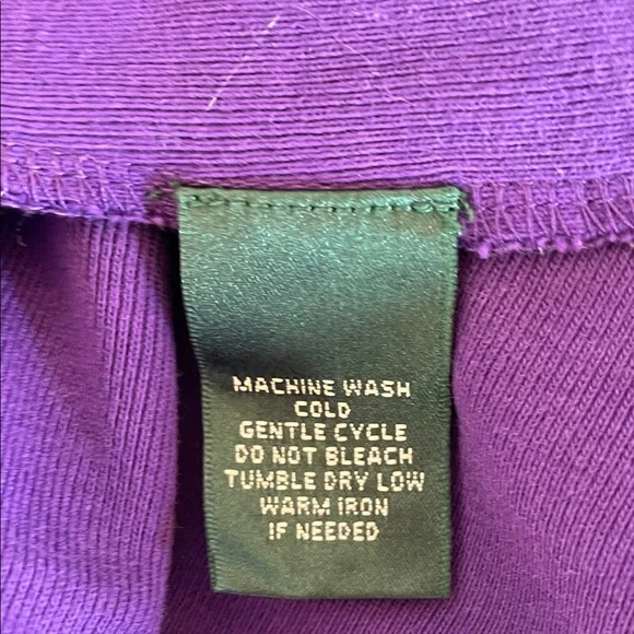 RALPH LAUREN Deep Purple Knit Pullover Crew Neck Tee Top M - Picture 12 of 16